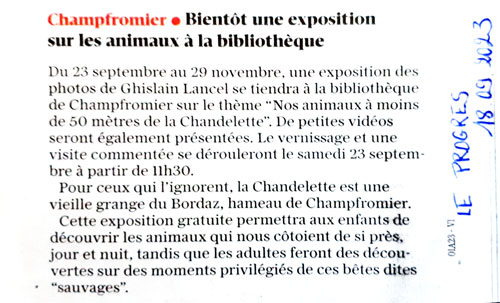 Expo animaux Ghislain Lancel